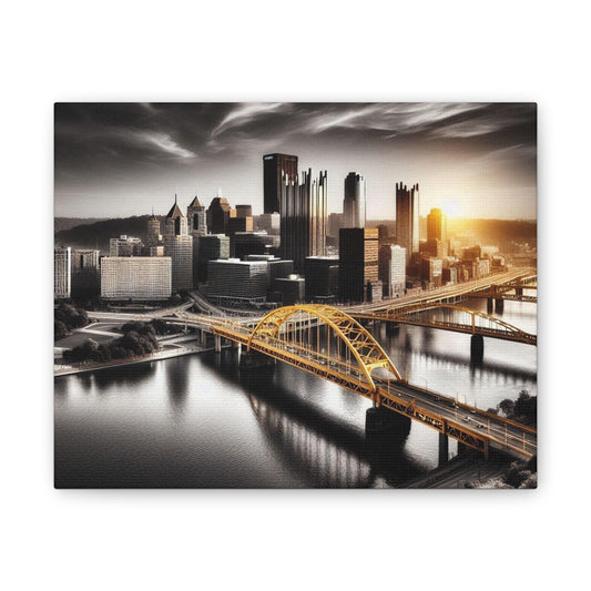 Pittsburgh, City Canvas Stretched, 0.75"