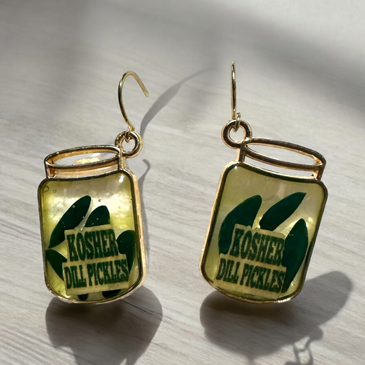 Handmade Pickle Earrings