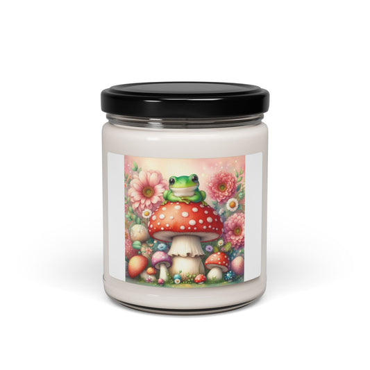 Cute Toad-Mushroom, Scented Soy Candle, 9oz